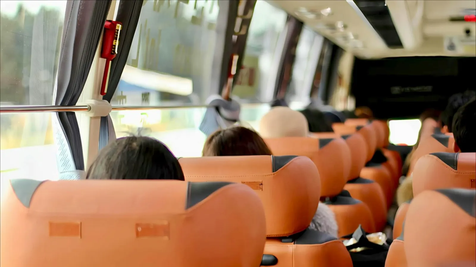 Passengers seated in a TransportPlus commuter shuttle travelling home in Cape Town